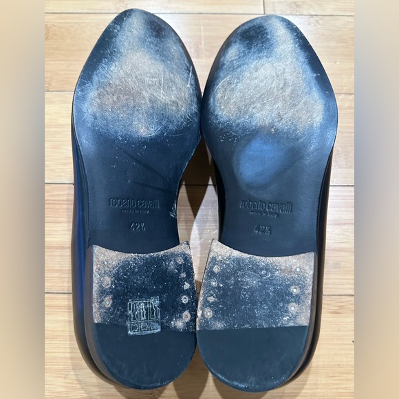 Roberto Cavalli Moc Toe Slip-On Loafers With Snake Ornament Men’s Size 9.5 Black - Picture 7 of 10